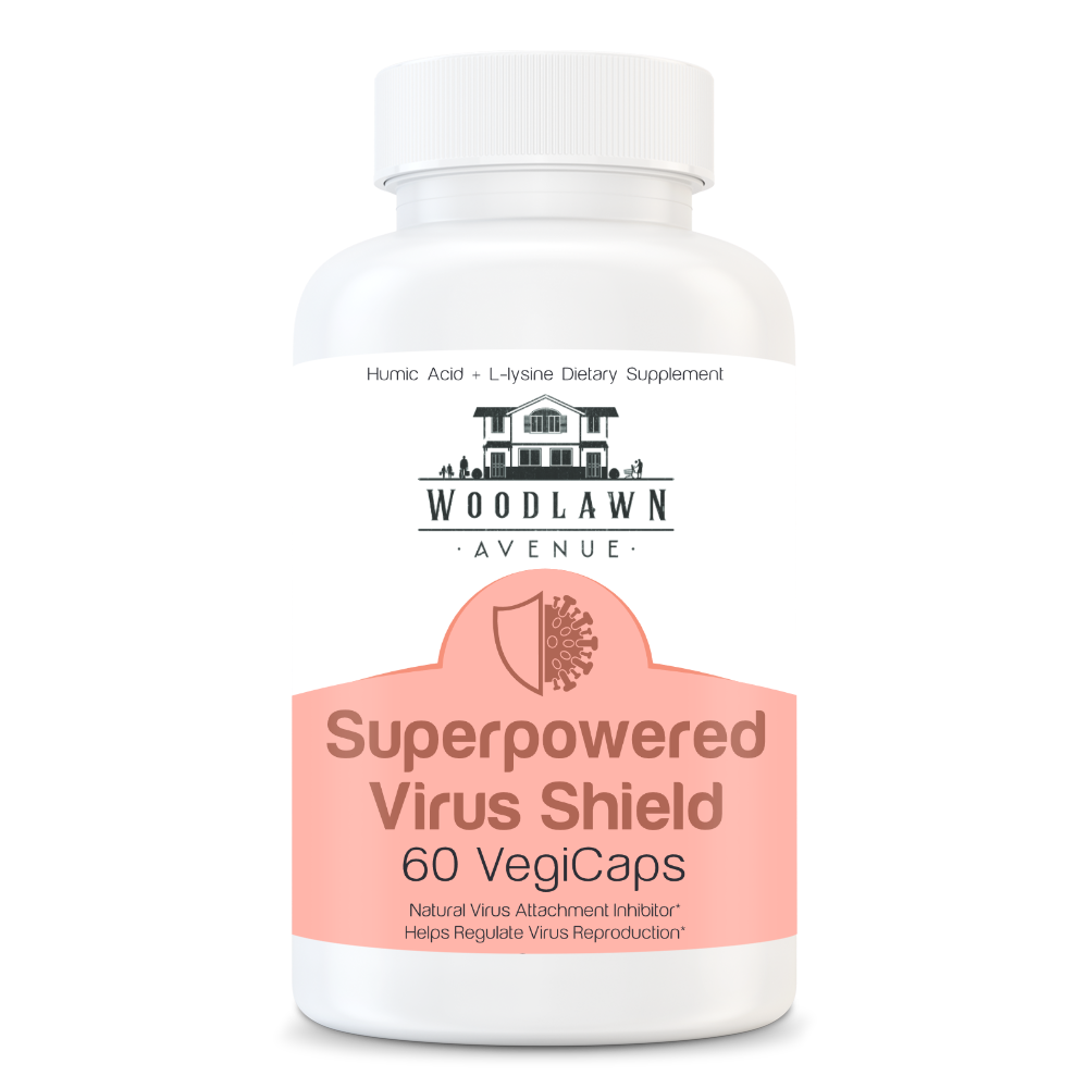 Superpowered Virus Shield - Humic Acid and L-Lysine - Vegetarian Non-Dairy Gluten-Free Non-GMO