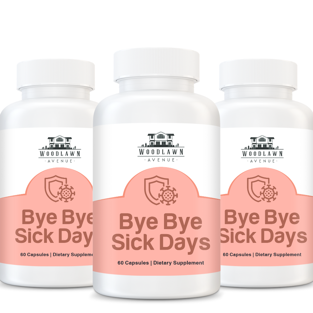 Bye Bye Sick Days - Vitamins, Minerals, Fruits, Shiitake Maitake Reishi Mushroom Blends Non-Dairy Gluten-Free Paleo-Friendly Non-GMO Keto-Friendly
