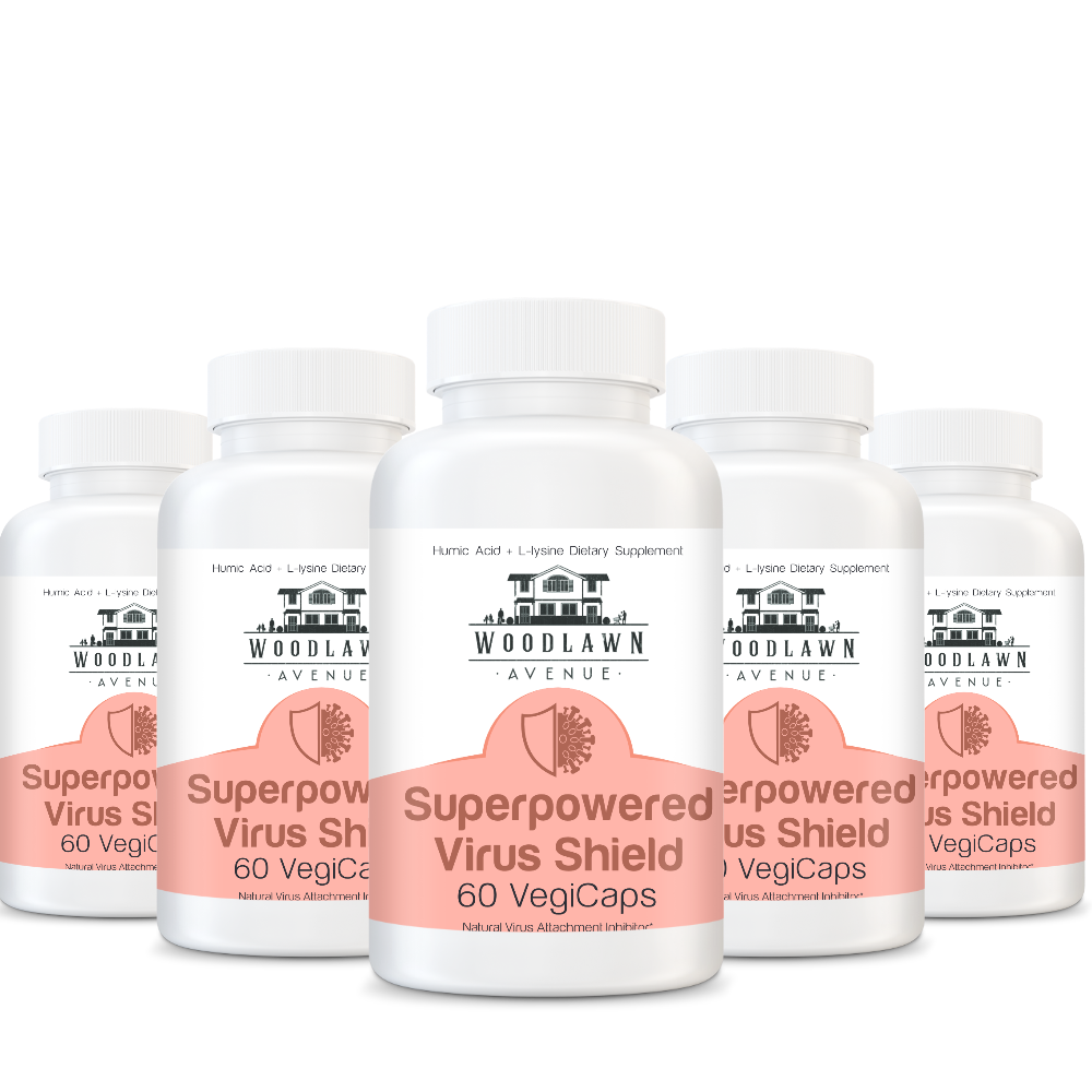 Superpowered Virus Shield - Humic Acid and L-Lysine - Vegetarian Non-Dairy Gluten-Free Non-GMO