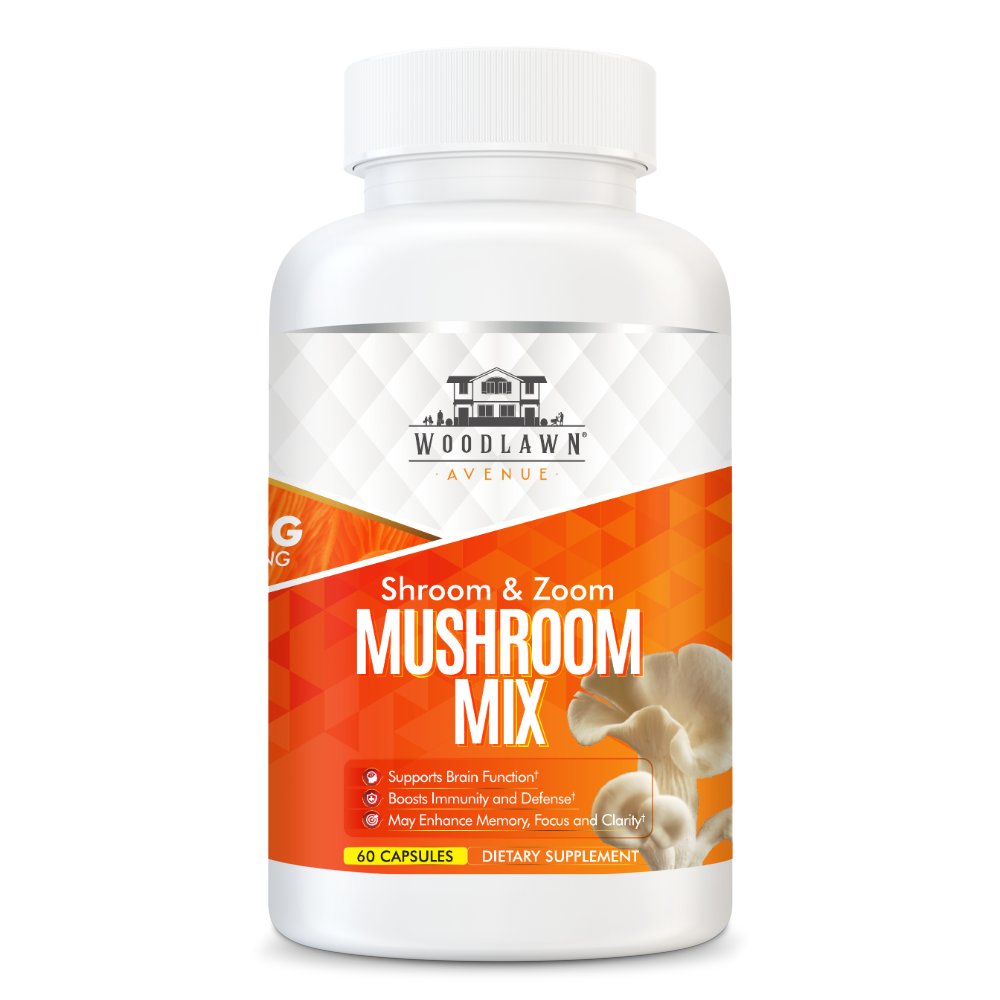 Shroom & Zoom - Promotes Cognitive Performance, Boosts Energy, Strengthens Immunity, Relieves Stress with Lion's Mane, Chaga, Maitake, Shiitake and Reishi Mushrooms